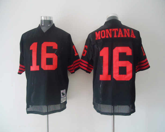 Men's San Francisco 49ers Joe Montana Mitchell & Ness Black Legacy Jersey